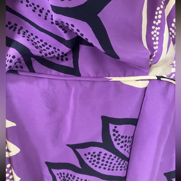 Anthropologie Hand Printed Sariah Limited Edition Very Rare Purple Floral Print - Picture 5 of 16